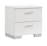 Coaster Felicity 2-drawer Nightstand Glossy White Model 203502